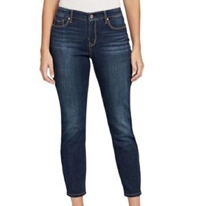 Nine West Sz 12 Mid-Rise Skinny Dark Wash Jeans